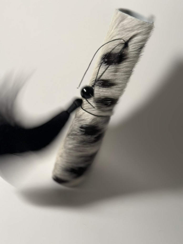 The Archive / Salt & Pepper Trifold Hair On Cowhide Journal  — XL