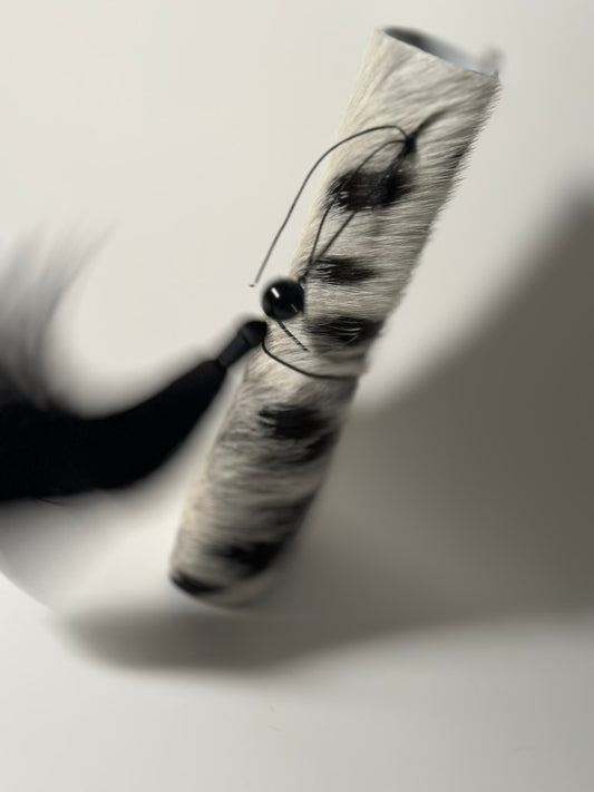 The Archive / Salt & Pepper Trifold Hair On Cowhide Journal  — XL