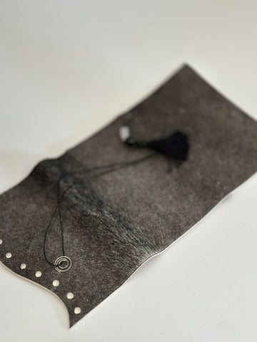The Archive / Silver Ombré Studded Trifold Journal  — XL