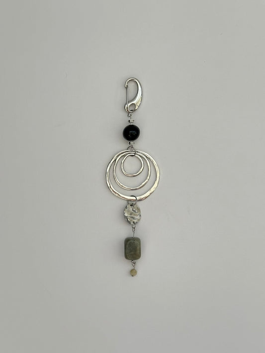 Labradorite Orbit Bag Charm