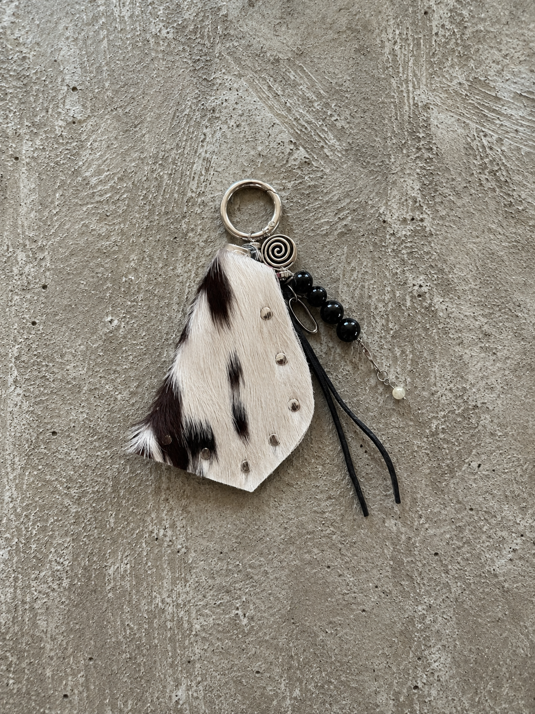 Hair-On Leather Lighter Case with Curated Charms