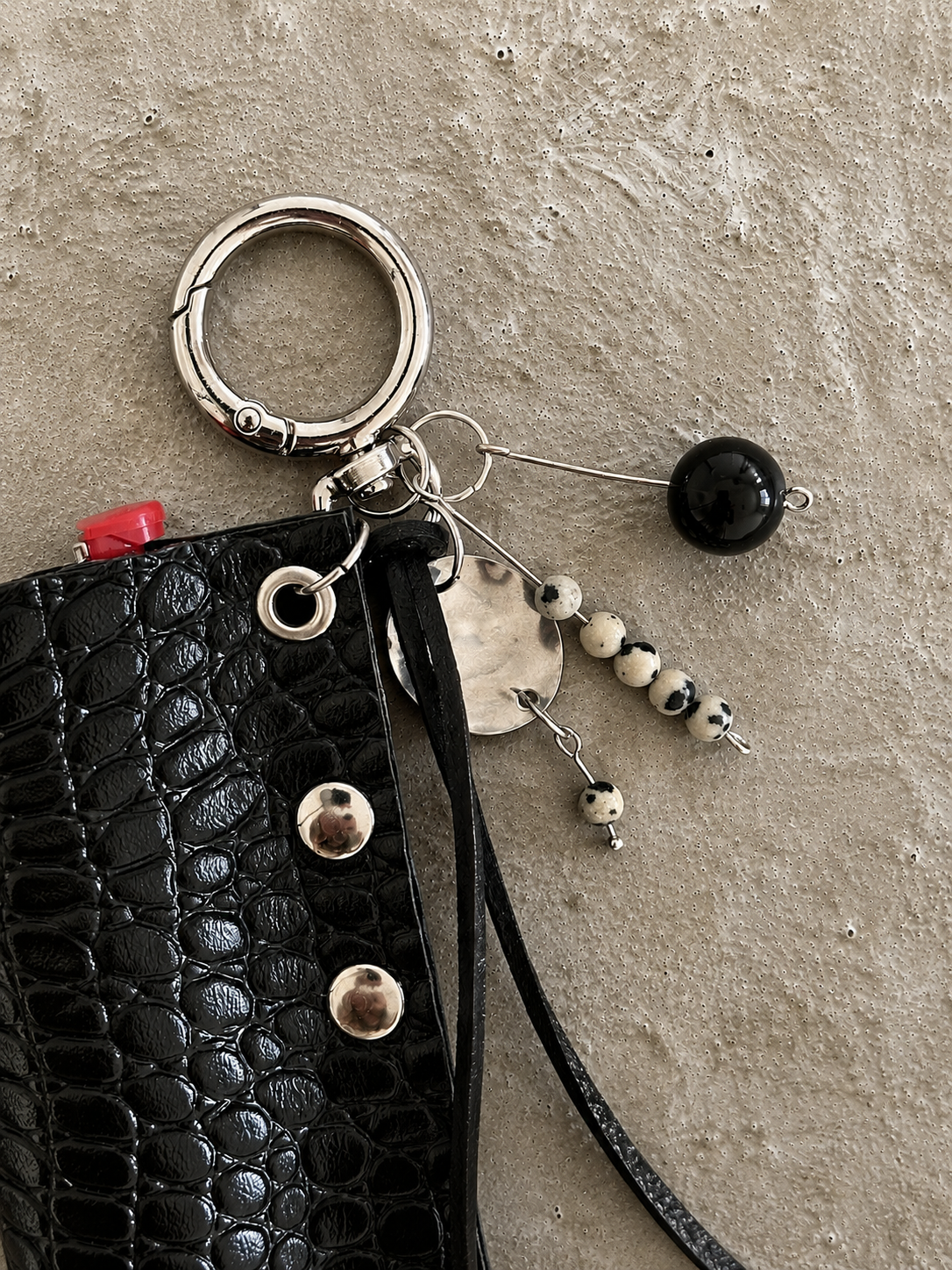 Croc Embossed Leather Lighter Case with Curated Charms