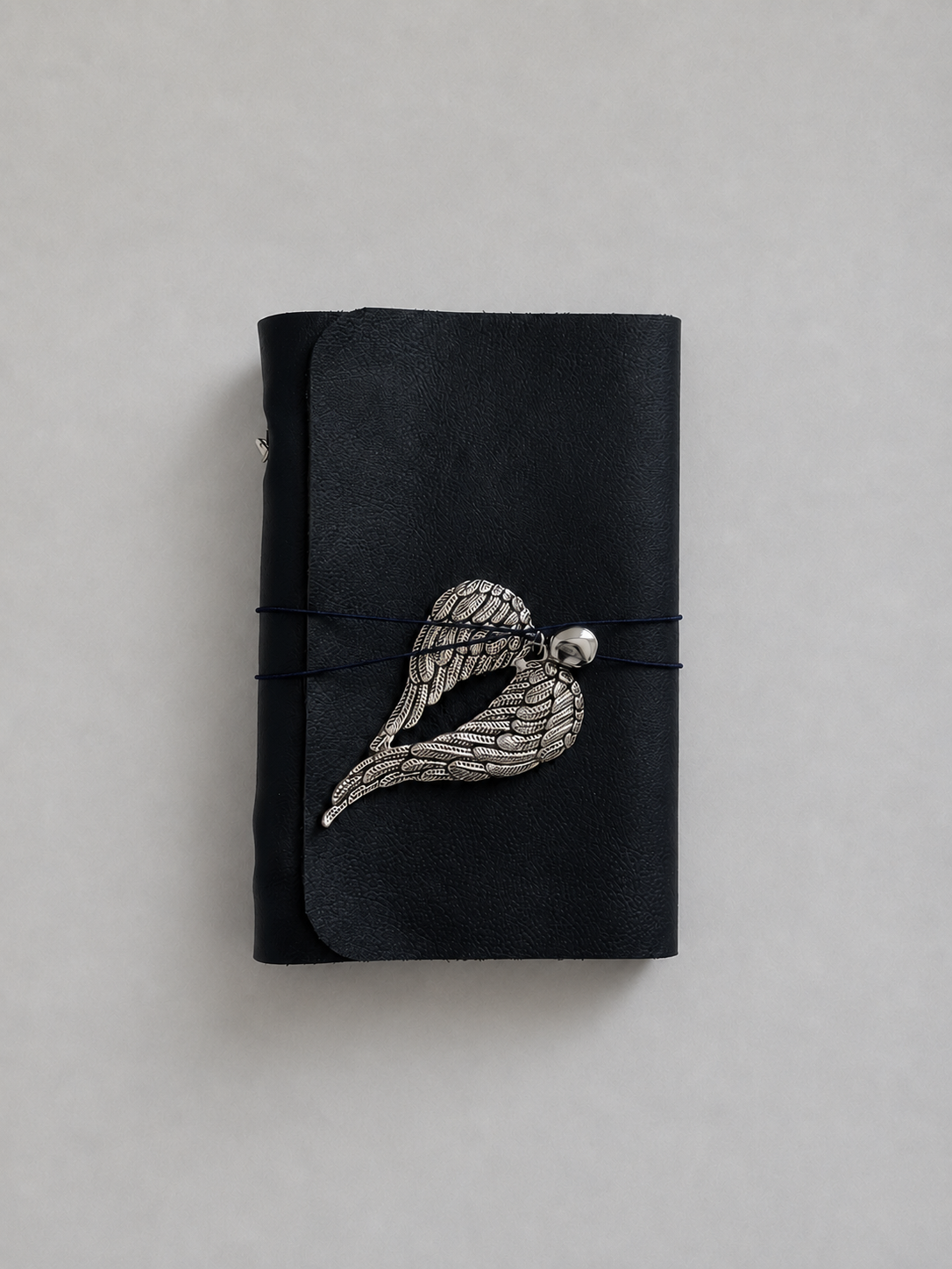 Soft Navy Leather Journal — Pocket