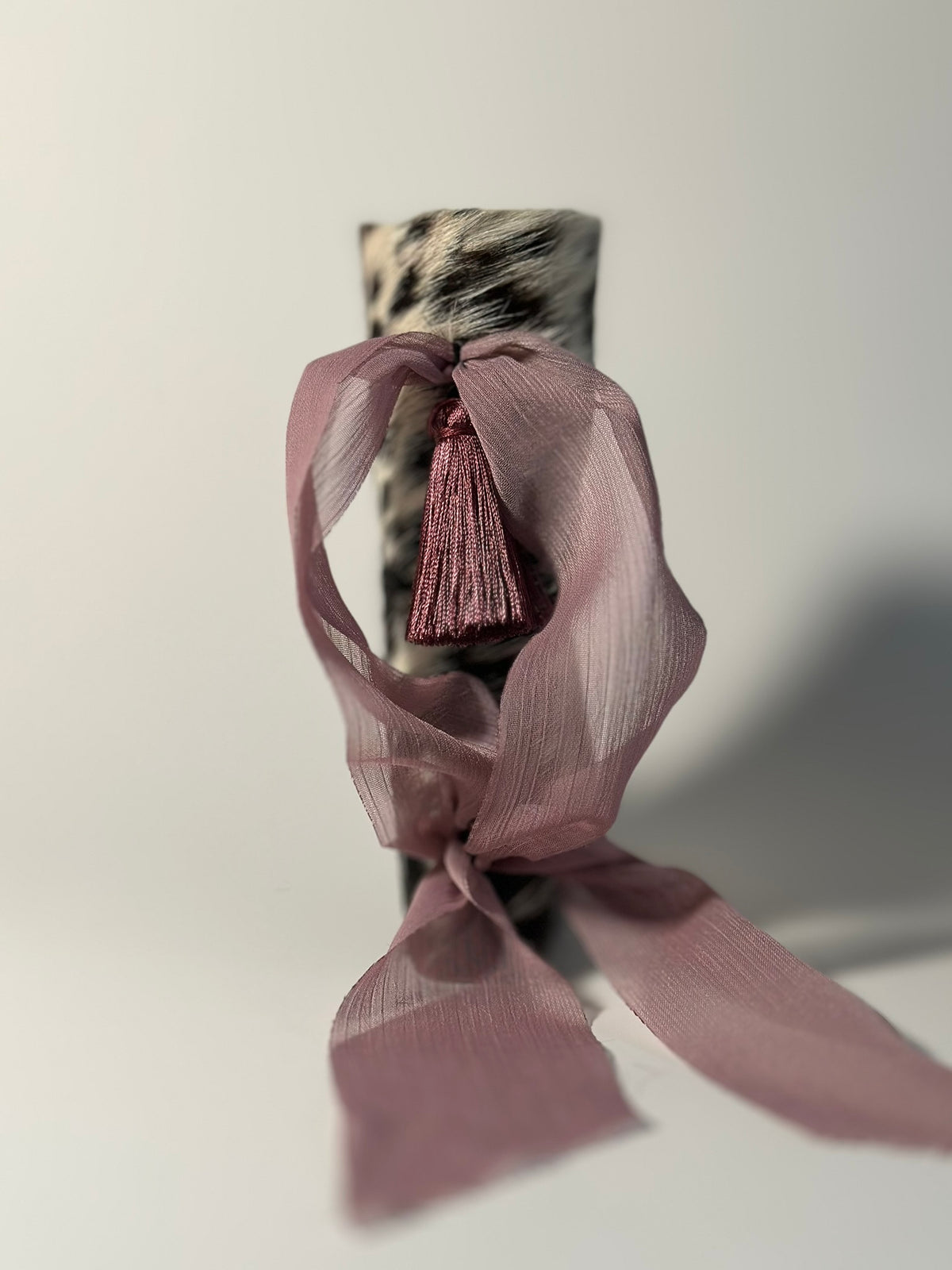 The Archive / Salt & Pepper Trifold Hair On Cowhide Journal  — Pocket